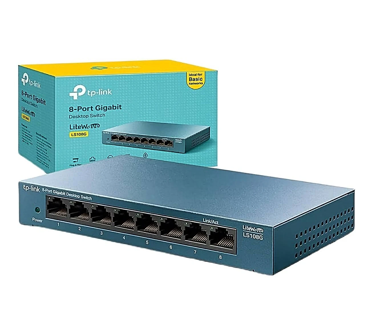 SWITCH HUB GIGABIT TP LINK 8 PORT METAL